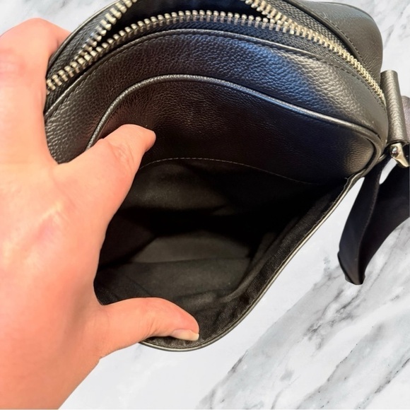 COACH Charles Flight Bag Mens Black Calf Leather F54782 Shoulder Crossbody NWOT - Picture 5 of 10